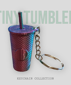 Starbucks Inspired Miniature Studded Tumbler Keychain 