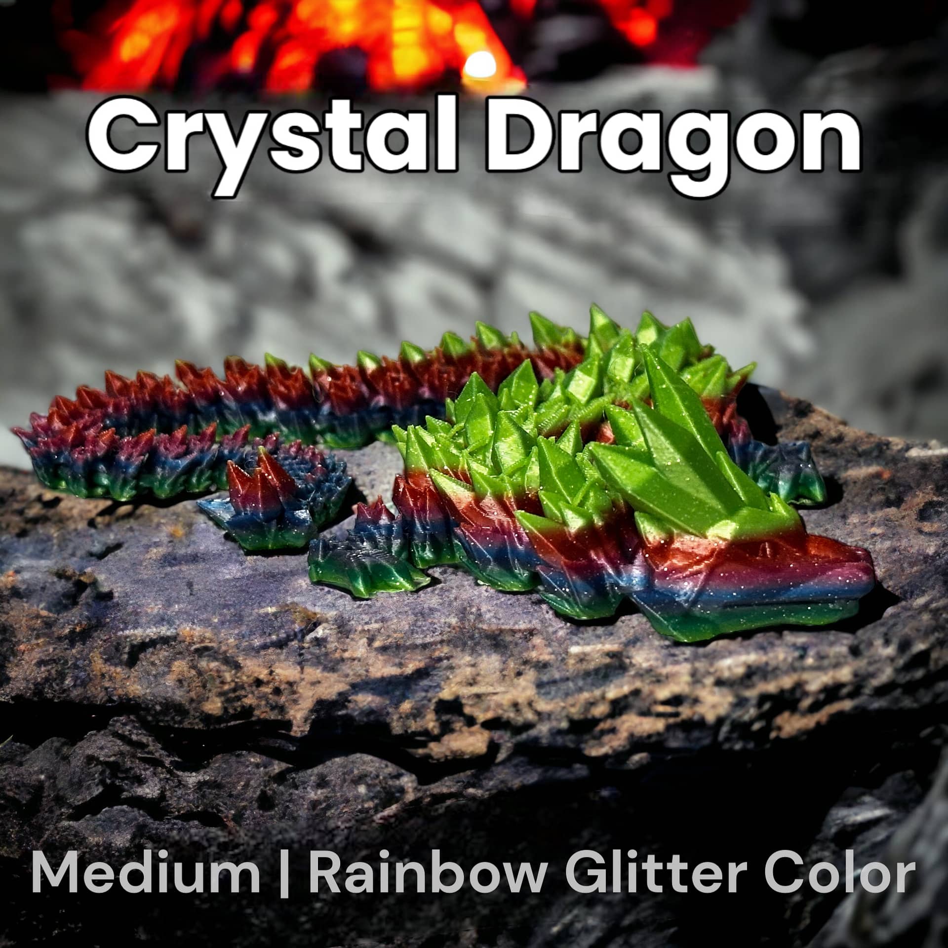 Flexible Fidget Toy: Crystal Dragon in Dragon Heart